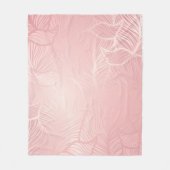 Roos gouden vintage Damask Fleece Blanket (Voorkant)