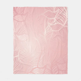 Roos gouden vintage Damask Fleece Blanket