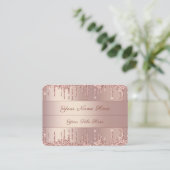 Roos gouden Visitekaartje blush glanzend glitter (Staand voorkant)