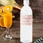 Roos gouden vlekken waterfles etiket