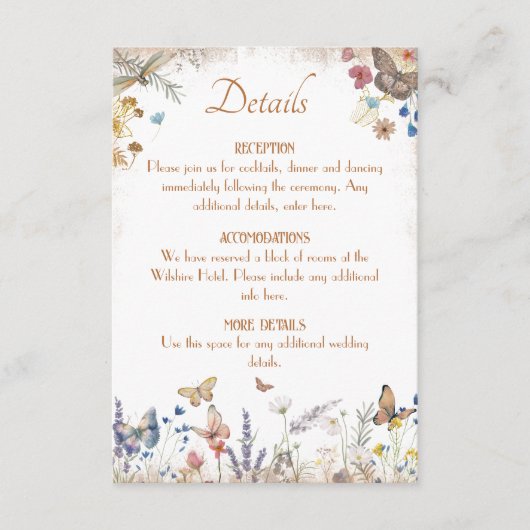 Roos gouden vlinder tuin behuizing Kaart (Voorkant)