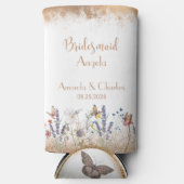 Roos gouden vlinder tuin bruidsmeisje Koelbox Seltzer Blikjeskoeler (Voorkant)