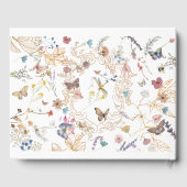 Roos gouden vlinder tuin bruiloft gastenboek (Achterkant)