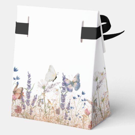 Roos gouden vlinder tuin bruiloft gunst doos bedankdoosjes (Achterkant)