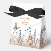 Roos gouden vlinder tuin bruiloft gunst doos bedankdoosjes (Voorkant)