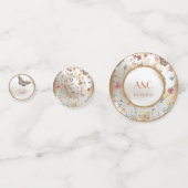 Roos gouden vlinder tuin bruiloft tafel confetti (Voorkanten)