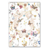 Roos gouden vlinder tuin bruiloft tafel Kaart (Achterkant)