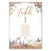 Roos gouden vlinder tuin bruiloft tafel Kaart (Voorkant)