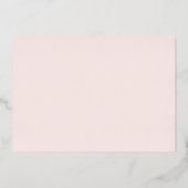 Roos gouden vlinderfee eerste 1e verjaardag folie uitnodiging (Achterkant)