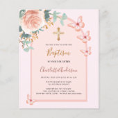 Roos gouden vlinders bloemenboog budget doop (Voorkant)