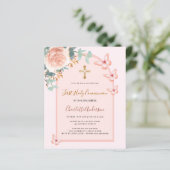 Roos gouden vlinders bloemenboog Eerste Communie (Staand voorkant)