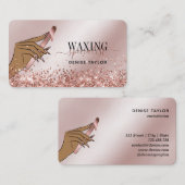 roos gouden vrouw handwastechnicus bussen visitekaartje (Voorkant / Achterkant)