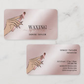 roos gouden vrouw handwastechnicus bussen visitekaartje (Voorkant / Achterkant)