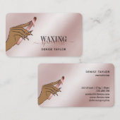 roos gouden vrouw handwastechnicus bussen visitekaartje (Voorkant / Achterkant)