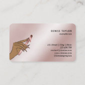 roos gouden vrouw handwastechnicus bussen visitekaartje (Achterkant)