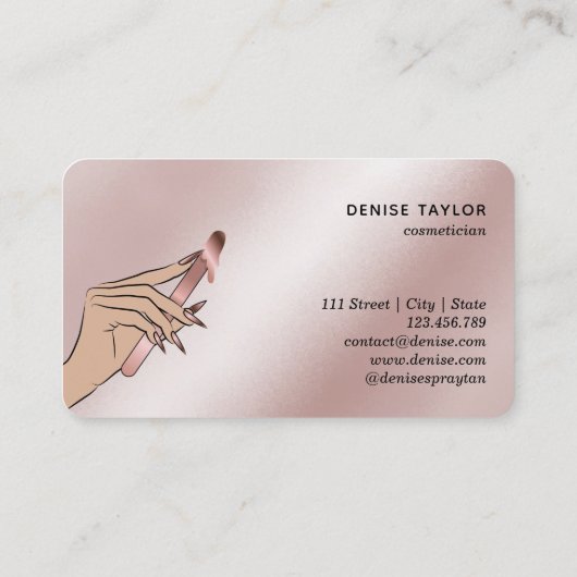 roos gouden vrouw handwastechnicus visitekaartje (Achterkant)