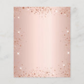 Roos gouden vuile glitter sparkles script menu (Achterkant)