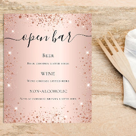 Roos gouden vuile glitter sparkles script menu