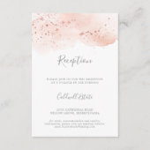 Roos gouden Waterverf bruiloft receptie invoegen K Informatiekaartje (Voorkant)