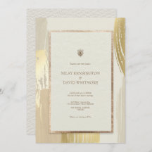 Roos Gouden Waterverf Brush Strokes Wedding