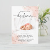 Roos gouden Waterverf doopdoop Kaart (Staand voorkant)