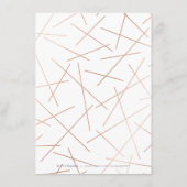 Roos Gouden Waterverf Geometrische bruiloft detail Informatiekaartje (Achterkant)