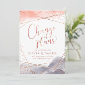 Roos gouden Waterverf Geometrische verandering van Kaart (Staand voorkant)