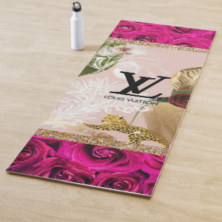 Roos Gouden Waterverf Luxe Gouden Glitter Blush Yogamat