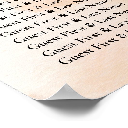 Roos Gouden Waterverf Roze Trouwtafel Nummer Poster (Hoek)