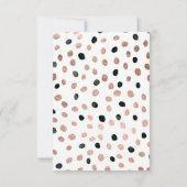 Roos gouden waterverf stip rsvp bruiloft (Achterkant)