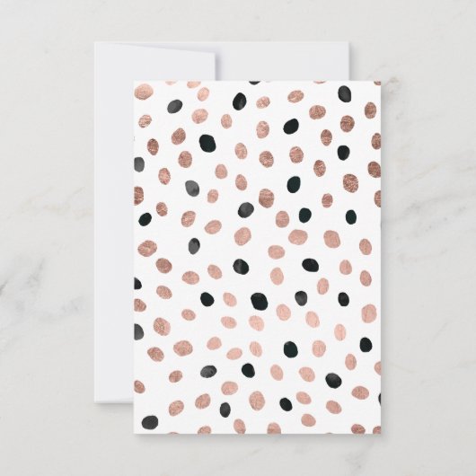 Roos gouden waterverf stip rsvp bruiloft (Achterkant)