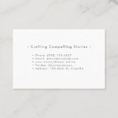 Roos Gouden Waterverf zeshoek Visitekaartje (Achterkant)