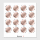 Roos Gouden Wax Seal Initialen Bruiloft Monogram Sticker (Vel)