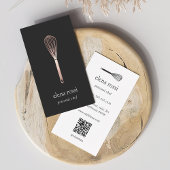 Roos gouden whisk | Chef Catering Bakkerij QR Code Visitekaartje