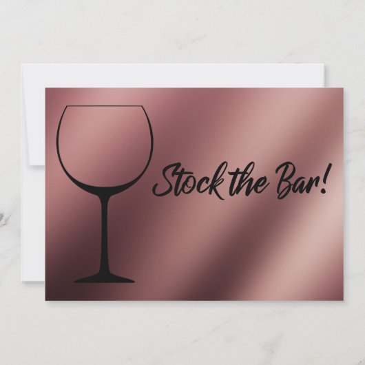 Roos Gouden Wijnglas Voorraad de Bar Koppels Douch Kaart (Achterkant)