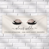 Roos Gouden Wimpers Salon Business Spandoek