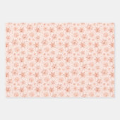 Roos Gouden Winter Sneeuwvlokken op White Pattern Inpakpapier Vel (Voorkant 2)