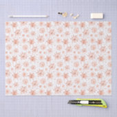 Roos Gouden Winter Sneeuwvlokken op White Pattern Tissuepapier (Craft)