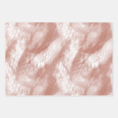 Roos gouden witte slangenhuid inpakpapier vel (Voorkant)