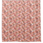 Roos gouden zeemeermin schalen glitter badkamer douchegordijn (Voorkant)