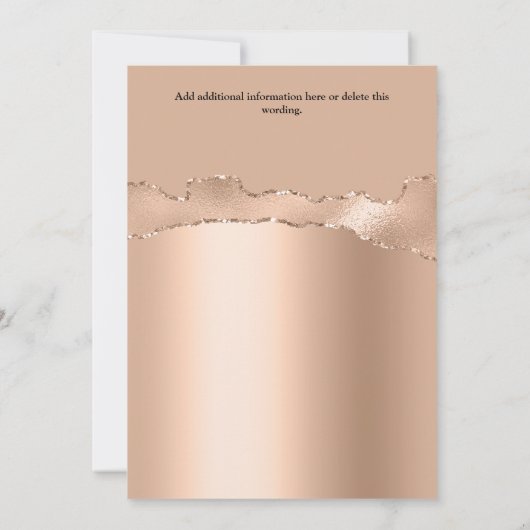 Roos gouden zeepaardshimmer iriserende schelp kora kaart (Achterkant)