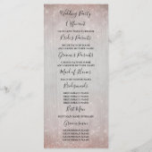 Roos Gouden Zeester Paar Strand Bruiloft Programma Programmakaart (Achterkant)