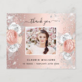 Roos gouden zilveren foto bedankt (Achterkant)