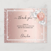 Roos gouden zilveren foto bedankt (Voorkant)