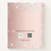 Roos gouden zilverglitter notitieboek (Achterkant)