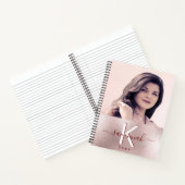 Roos gouden zwarte fotogrammen notitieboek (Binnen)