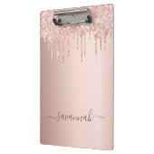 Roos gouden zwarte glitter druppelt script klembord (Links)