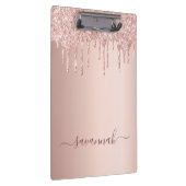 Roos gouden zwarte glitter druppelt script klembord (Rechts)