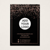 Roos gouden zwarte logo sieraarster visitekaartje (Achterkant)