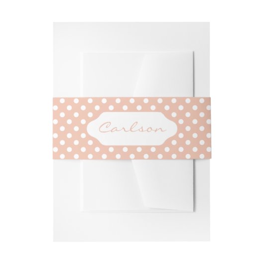 Roos gouden/zwarte roze en witte poka stippen buik uitnodigingen wikkel (Voorkant Voorbeeld)